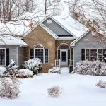 House covered snow